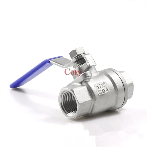 Válvula de bola manual de 0.25 de acero inoxidable para control de flujo de agua BSPT 3