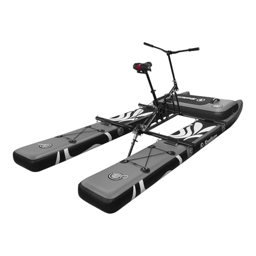 Spatium Bicicletas de agua para el lago Bicicleta de agua inflable 3.0 Adultos Pontón Inflable Bicicleta de Agua de 3 hojas Hélice de una sola pieza Trasero Paseo SUP Bicicleta de Agua con Estera