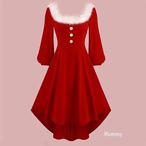 Robe de Noël pour femme longue anti-froid pour une soirée chic réussie