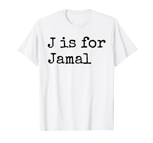 J personalizado es para Jamal Name Student Kindergarten Camiseta