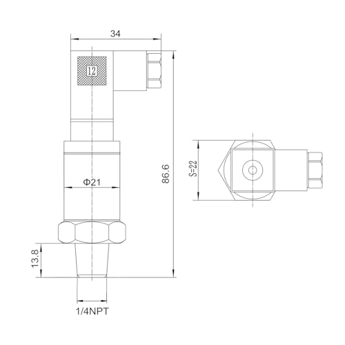 Transmetteur de pression d'eau 4-20mA en acier inoxydable 0-6Mpa