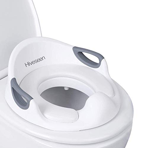 Hiveseen Kinder Toilettensitz, Töpfchen Trainer WC Sitz für Jungen und Mädchen, Passt Auf Runde und Ovalen Toiletten, Ergonomisch Geformt mit Spritzschutz(weiß)