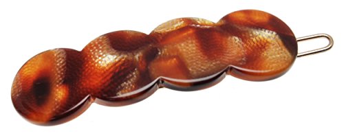 France Luxe Scalloped Tige Boule Barrette, Africa Hair Clip