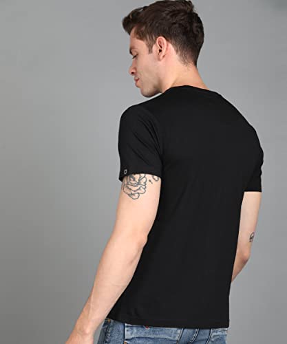 Image of Urbano Fashion Men's Graphic Printed Round Neck Half Sleeve Slim Fit Cotton T-Shirt