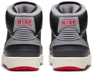 Air Jordan 2 Retro Basketball Shoes for Kids, Black/Red3