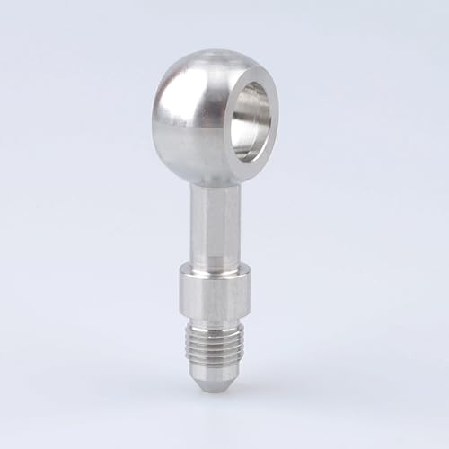 Image of Stainless Steel Banjos Brake Fitting Straight -3 AN Male Flare 3 /8-24 Thread AN3 12.2mm Hole Diameter