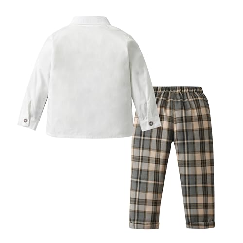 Image of Mud Kingdom Boys Suits for Weddings White Shirts, Vests and Pants Clothes Sets