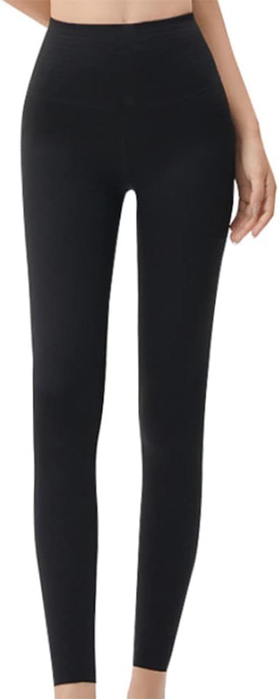 HSQSMWJ Fleece Lined High Waist Yoga Leggings for Women Long Johns Stretchy Winter Thermal Underwear Bottoms Pants M-2XL