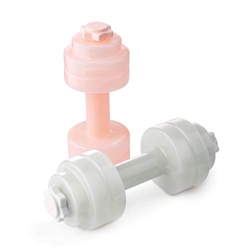 Hysenm Pesas de agua rellenas de arena de 1/2 libras ajustables y portátiles, antienrollables para mujeres, niños, ejercicio, entrenamiento de levantamiento de pesas (rosa y gris) Cover