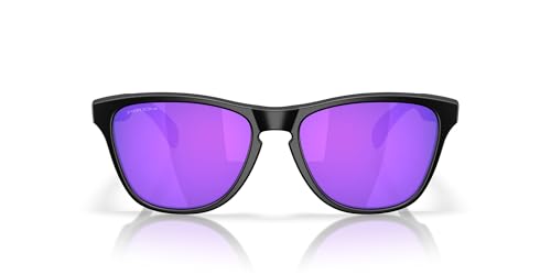 Oakley Oo9508 Frogskins S   Gafas de sol redondas para hombre, Negro mate/violeta Prizm, 53 mm