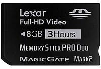 Lexar Memory Stick Pro Duo 8 GB Full-HD Video Flash Memory Card LMSPD8GBFSBNAHD