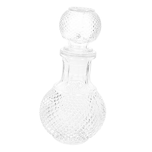 Cabilock Carafe à Whisky Transparente 250 Ml En Verre Épaissi, Bouteille Décorative Solide, Adaptée Au Service De Liqueur Et Whisky, Pour Bar Et Dégustation De Vin