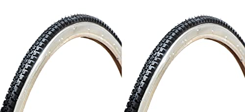 Bike Tyres 26" x 1 1/2" Whitewall Traditional Road Classic Vintage Tyres - PAIR