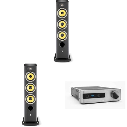 Focal Bundle - Two Aria K2 926 Ash Grey Two3-Way Floorstanding Audiophile Tower Speakers & a DS-A101-G - Discovery Amplifier with Wi-Fi