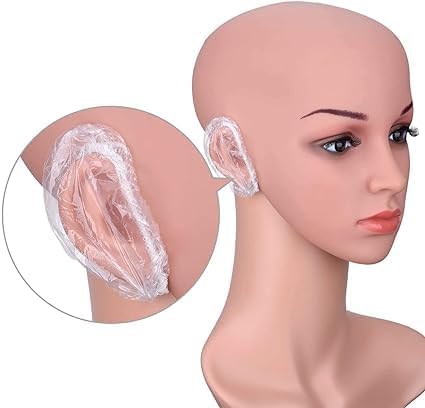 OPSUZY Clear Ear Cover for Shower - 100 Pcs, Waterproof Ear Protector, Ear Shower Caps for Bathing, Hair Dye, Shower Cap | Ear Cover for Swimming (transparent) (B0CZR9NVPS) Amazon Price History, Amazon Price Tracker