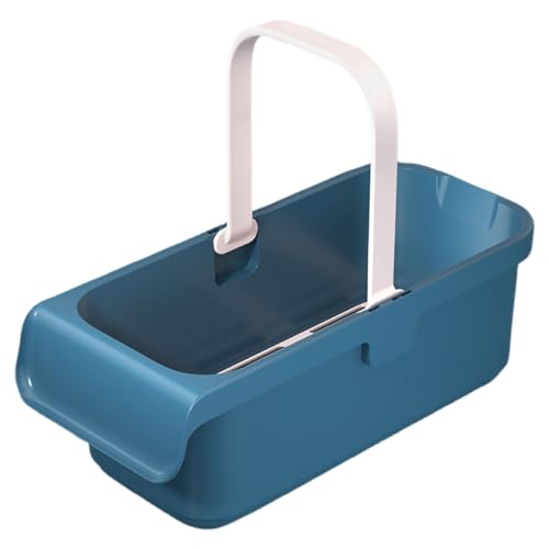 LOEFLIFA Cubo de Limpieza Rectangular de Plástico Resistente con Asa Organizador para Fregona para Tipo de y Limpieza