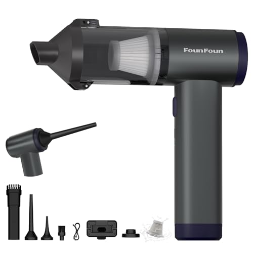 Car Vacuum Portable Cordless, Mini Handheld Vacuum Cleaner for Pet Hair/Car/Home, Suction & Blow 2 in 1, 22KPa High Power, 6000mAh, Small Lightweight Gadget, Type-C Rechargeable.