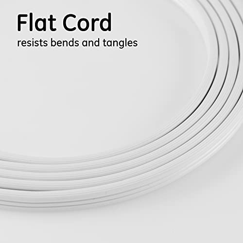 Ge Home Electrical Indoor Extension Cord, 8 Ft Power Cable, 3 Grounded Outlets, 3-Prong, Low-Profile Flat Plug, 16 Gauge, Ul Listed, White, 50251 #TOP3