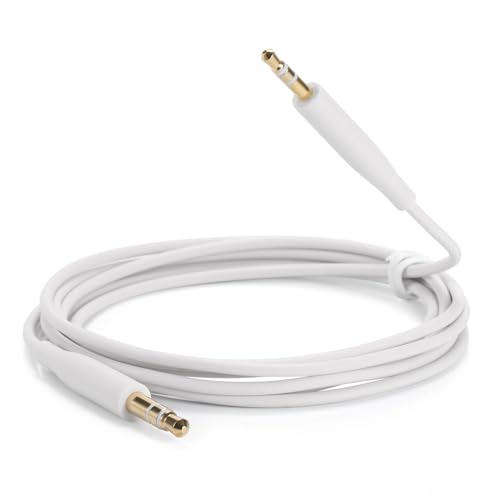 Cypher.V Replacement Aux Cable Cord Wire 3.5mm to 2.5mm for Bose NC700 QuietComfort QC25 QC35 QC35II QC45 Headphones (No Mic) (White)
