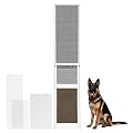 FAMIGRO XL Dog Door for Sliding Glass Door, Extra Large Patio Doggy Door Insert for Sliding Door, Height Adjustable from 44" to 84", Flap Width: 14 inch