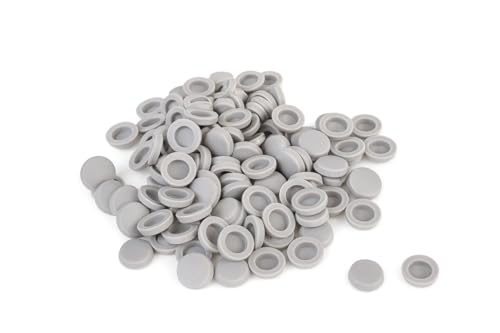 Schrauben PVC Kappen grau Abdeckkappe für Fensterbankschraube/Dusche grau (50 Stück)