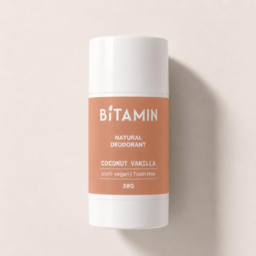 Image of Bitamin Natural Deodorant India's First 5% Vitamin C Deodorant Made in India Vegan Fragrance NO Aluminium, Parabens, Alcohol, Triclosan (coconut vanilla)