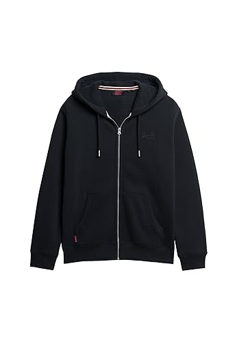 Superdry Herren Essential Kapuzenjacke mit Logo Finster Marineblau S – Ansicht 1