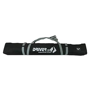Driver13 ® Borsa da Sci Borsa per Bastoncini da Sci, Borsa da Sci per la conservazione e Il Trasporto Durante Lo Sci, Impermeabile 160 cm Nero-Grigio