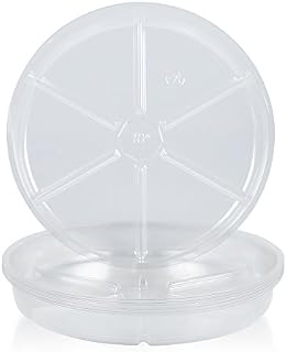Idyllize 10 Pieces of 10 inch Clear Plastic Plant Saucer Drip Trays