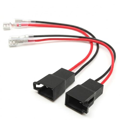 Kit Adaptateur Montage Enceinte Haut-Parleurs 15 cm, Faisceau Autoradio Plug and Play Sans Soudure, Prise Cable Haut Parleur Auto Compatible avec Volkswagen, Audi,...