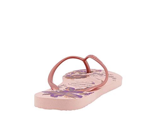 Chinelo Slim Organic, Havaianas, Feminino, Rosa Ballet/Rosa Retrô Metálico, 35/36