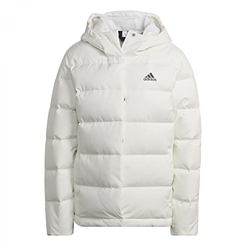 adidas Damen Helionic Hooded Down Jacket, White, L