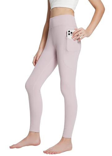 baleaf Youth Girl's Fleece Lined Leggings Water Repellent High Waisted Winter Warm Athletic Pants Hiking Running Yoga