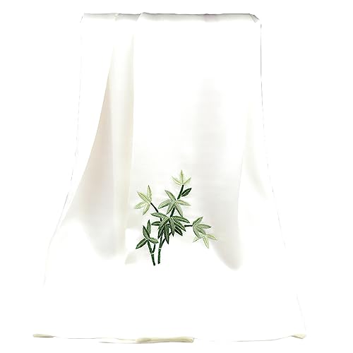 Écharpe brodée main soie de mûrier double couche foulard luxe femme