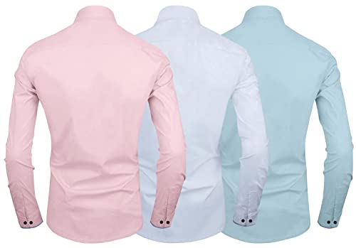 Image of Zombom Men's Combo Regular Fit Cotton Casual Shirts Pack of 3