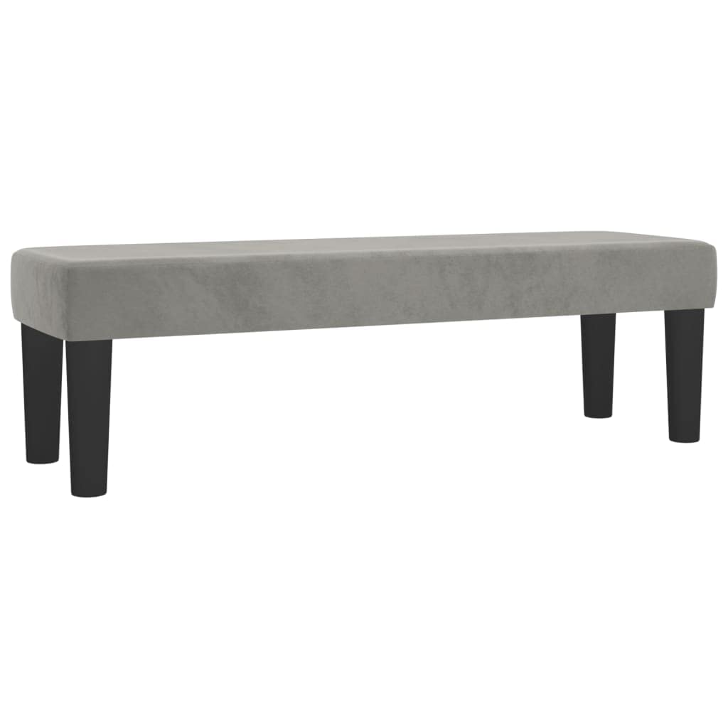 Aksamitny regulowany zagłówek kontynentalny szary 140x190cm | Łóżko kontynentalne z materacem i ławką, jasnoszary aksamit 140x190 cm, sprężyny kieszeniowe, regulowany zagłówek