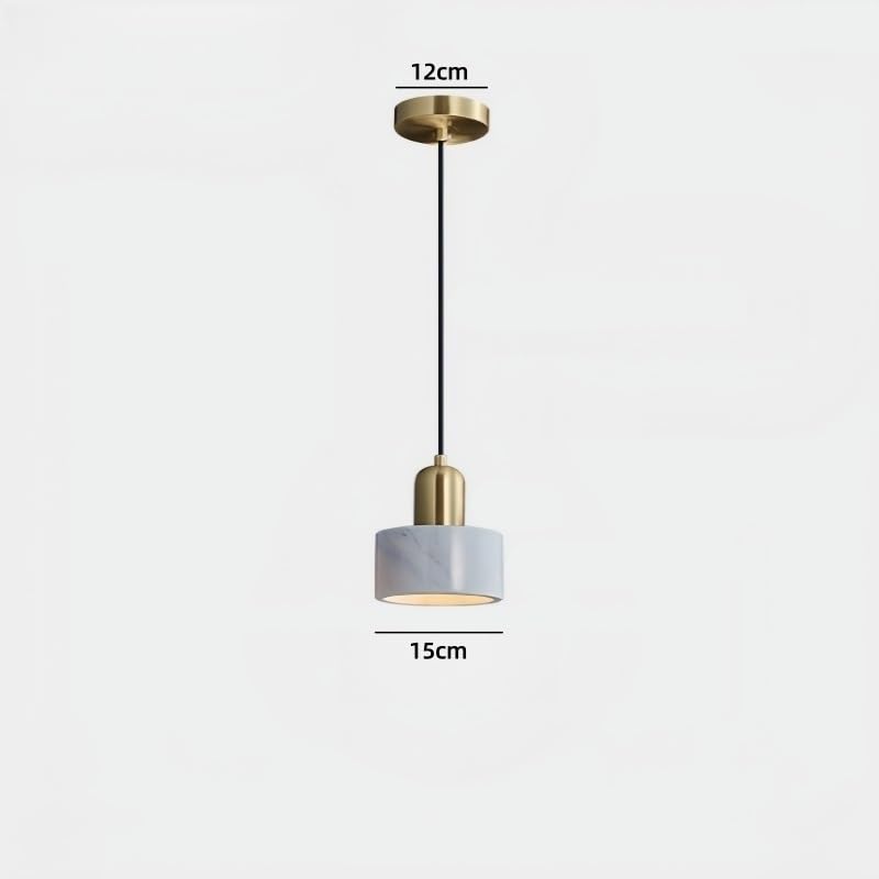 Lampe suspendue en laiton doré v-intage à diffusion douce - 3