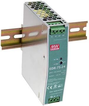 AC to DC Switching DIN Rail Power Supply 48 Volts 1.6 Amps 76.8 Watts