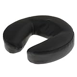 Material: Schaum + PU-Leder Fenteer Kopfpolster Kopfstützenbezug Kopfbezug Kopfstütze Gesicht Kissen für Massageliegen, Massage, Kopfpolster, Nackenkissen - Schwarz