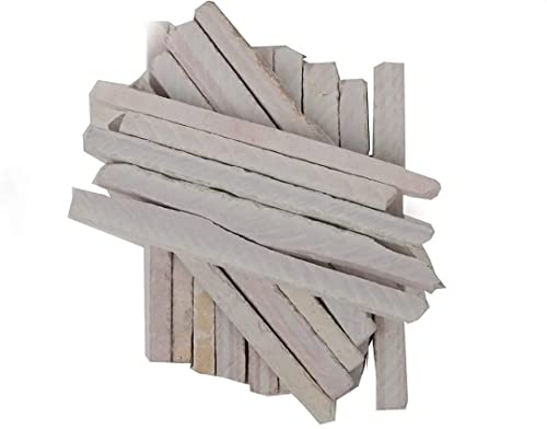 4OUR FAITH Pack Of 50 (325 grms) Edible Slate Pencils/White Bars/Natural Limestone Chalk/Earthy Goodies Edible Thin Slate Chalk Pencils