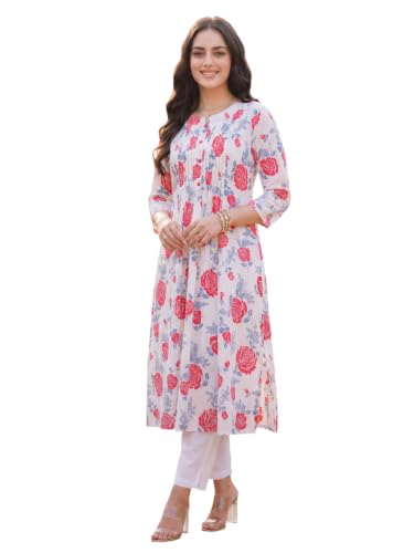 Image of INDO ERA Women's Cotton Ethnic Co-Ord Set | Kurta Pant Set | Stylish Cotton Suit Set for Women,10126 | Cord Set For Women Cotton |