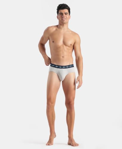 Image of Jockey NY15 Men Super Combed Cotton Elastane Stretch Solid Brief with Ultrasoft Waistband (Pack of 2)