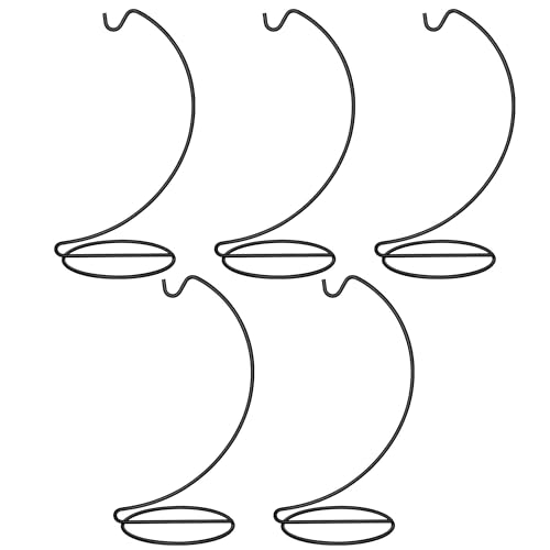 5 Pack 9 Inch Black Iron Ornament Display Stand Hanging Hook Decor by H&D HYALINE & DORA - Used condition - US$11.74