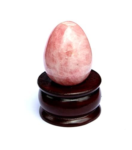 Jet Rose Quartz Gemstone Egg 45–50 mm | Love, Emotional Healing & Harmony Crystal for Meditation, Reiki, Heart Chakra & Home Décor
