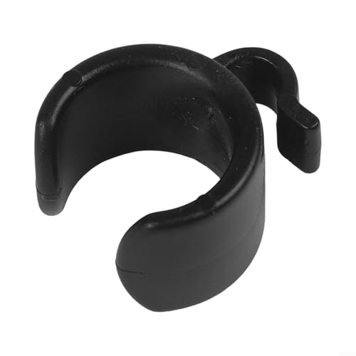 Lot de 10 clips de câble en plastique ABS pour trépied de microphone pour tuyaux de 20 à 25 mm, organiseur de cordon de bureau, PC, smartphone, noir (25 mm)
