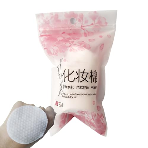 メイク落としパッド,洗顔用コットンラウンド - 柔らかいラウンド形状 洗える 肌に優しい 自宅や旅行に便利なアイケア