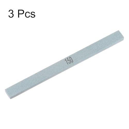 QUARKZMAN 3 Stück Schleifsteine 150 Körnung 150 mm x 12 mm x 6 mm Rechteck Grünes Siliziumkarbid Messerschleifstein
