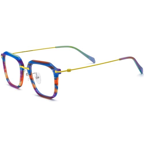 Image of FONEX Acetate Titanium Glasses Frame Men 2024 New Square Eyeglasses Spectacles Eyewear F85843