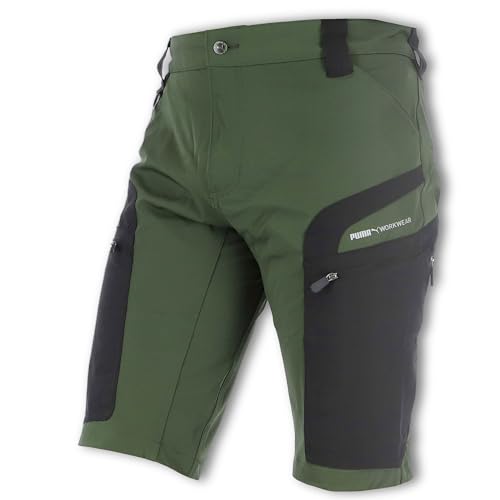PUMA Workwear Pro One Men's Hiking Cargo Shorts, Lightweight Stretch