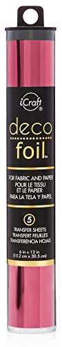 iCraft Folhas de transferência Deco Foil 15,24 cm x 30,48 cm, 5 peças